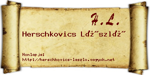 Herschkovics László névjegykártya